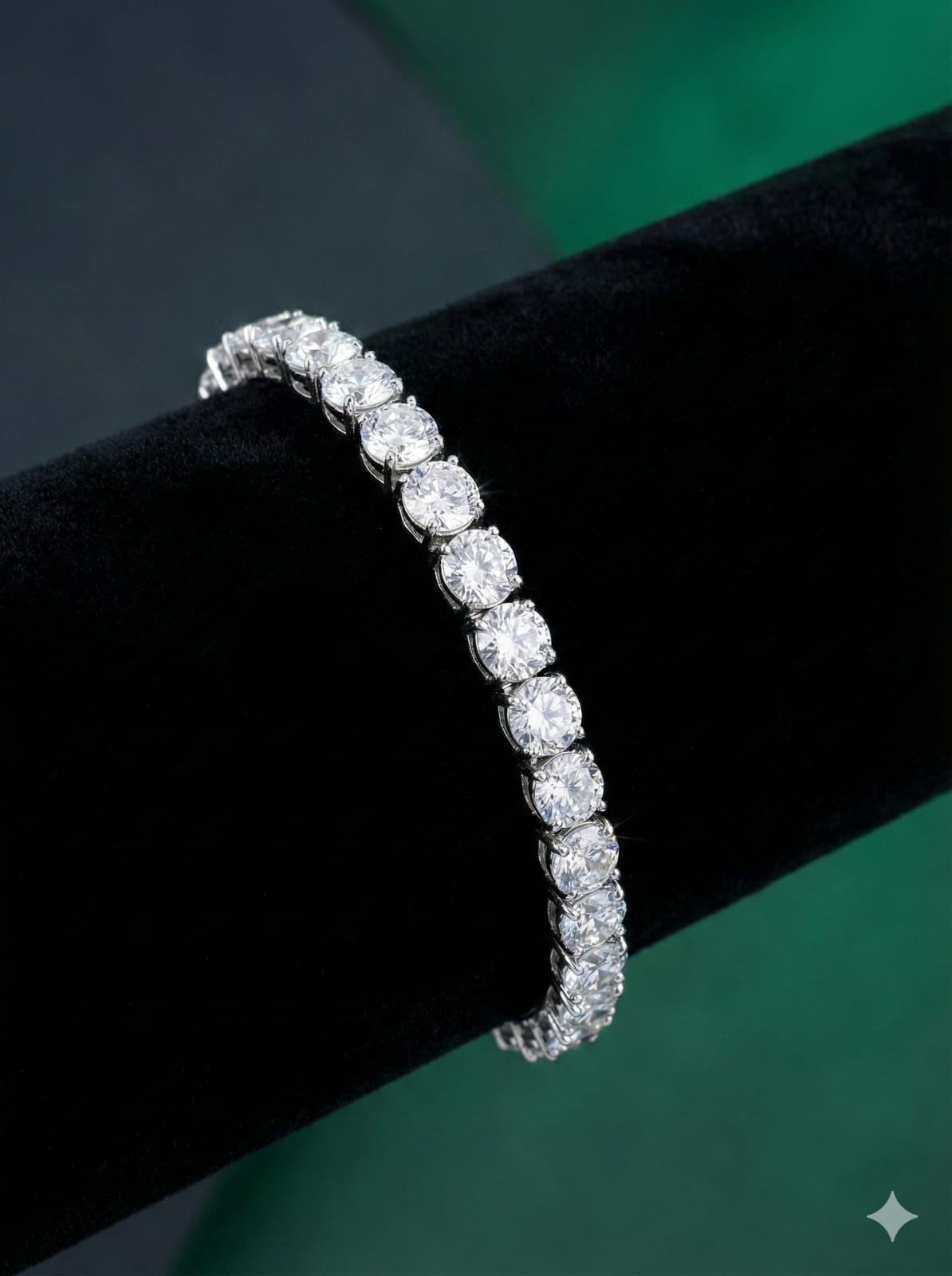 Classic Silver Solitaire Tennis Bracelet