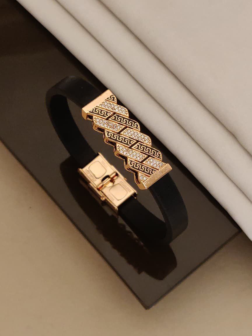 Luxury Black Panther Silicone Bracelet | Gold Finish Premium Unisex Bracelet